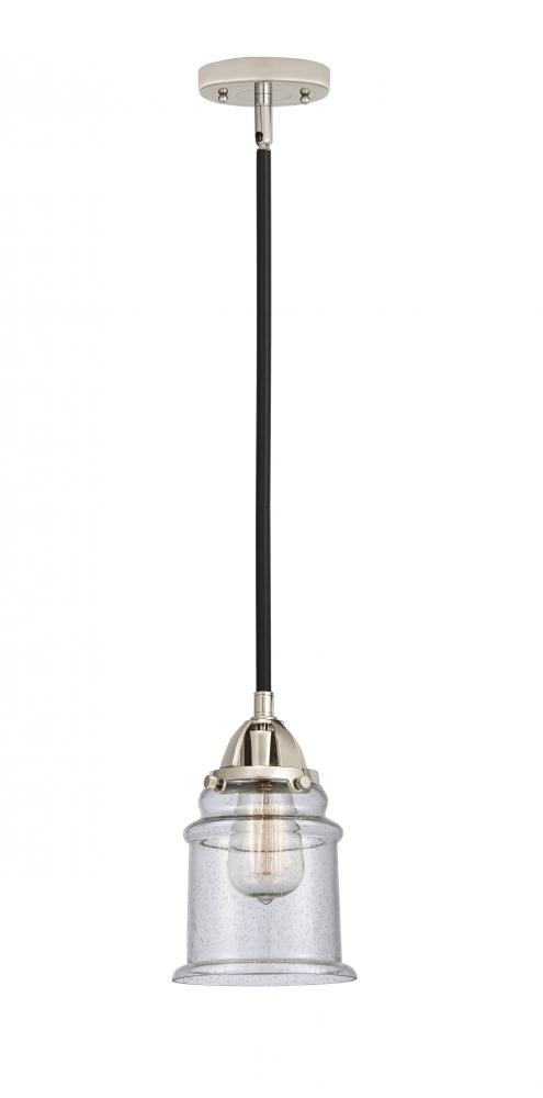 Canton - 1 Light - 6 inch - Black Polished Nickel - Stem hung - Mini Pendant