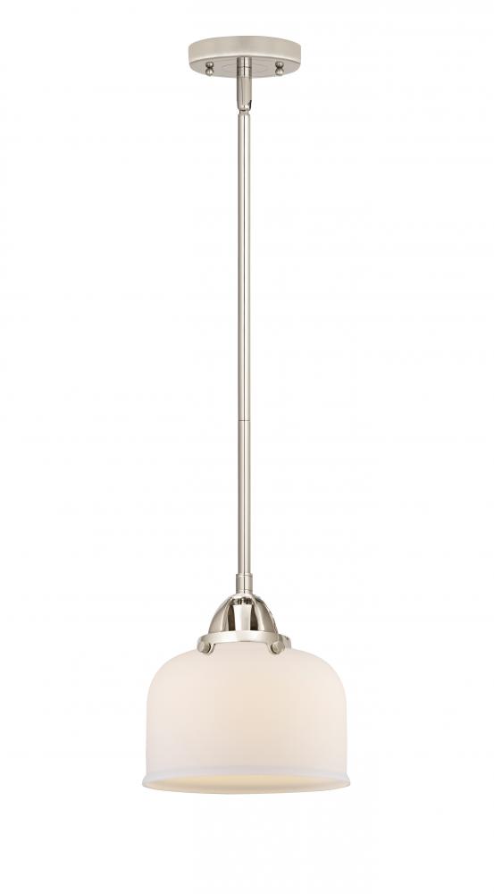 Bell - 1 Light - 8 inch - Polished Nickel - Cord hung - Mini Pendant