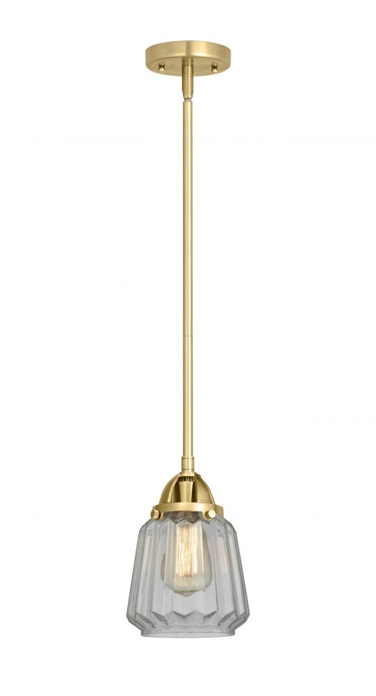 Chatham - 1 Light - 7 inch - Satin Gold - Stem hung - Mini Pendant