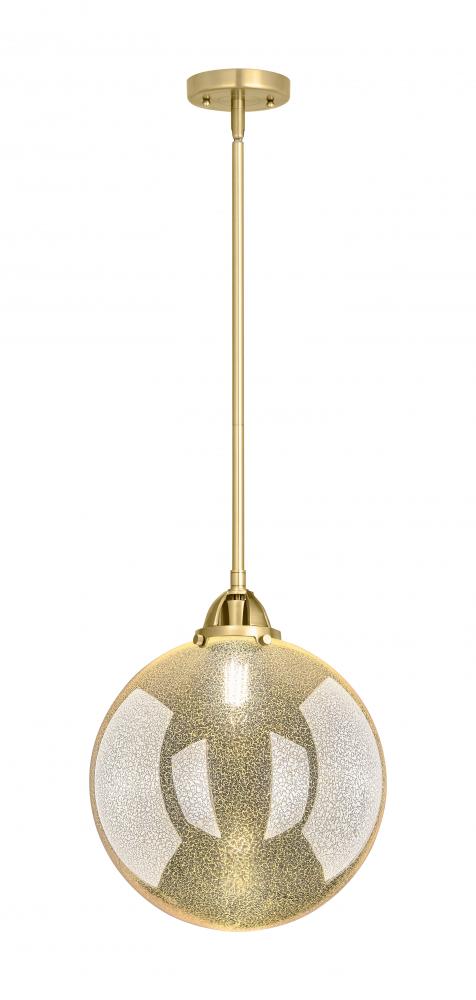 Beacon - 1 Light - 12 inch - Satin Gold - Stem hung - Mini Pendant