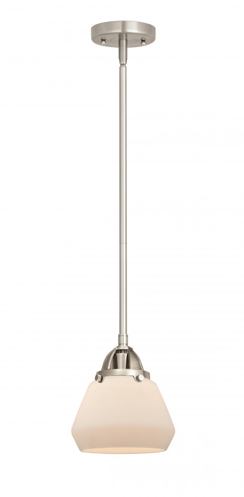 Fulton - 1 Light - 7 inch - Brushed Satin Nickel - Cord hung - Mini Pendant