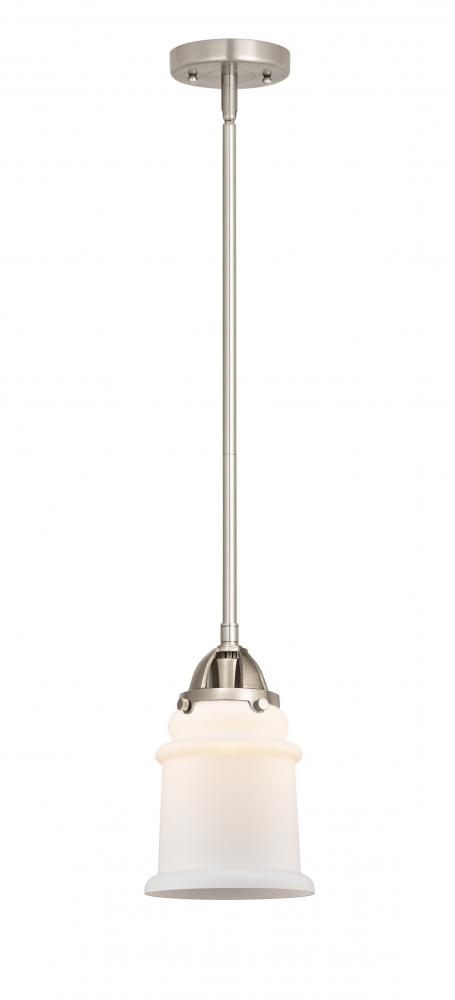 Canton - 1 Light - 6 inch - Brushed Satin Nickel - Stem hung - Mini Pendant