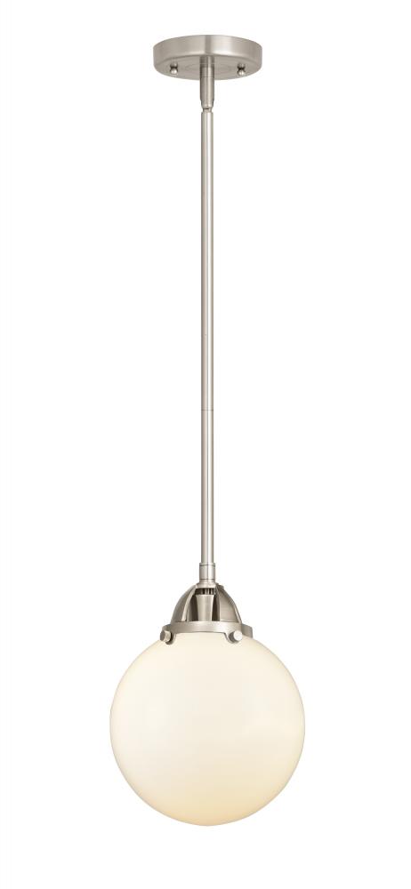 Beacon - 1 Light - 8 inch - Brushed Satin Nickel - Cord hung - Mini Pendant