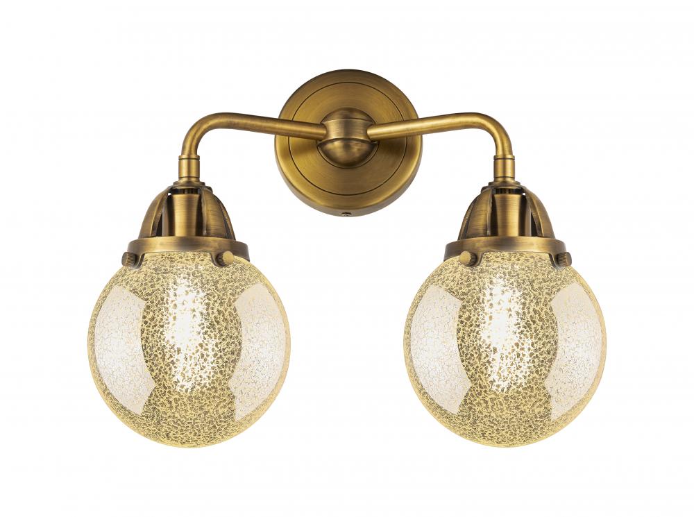 Beacon - 2 Light - 14 inch - Brushed Brass - Bath Vanity Light