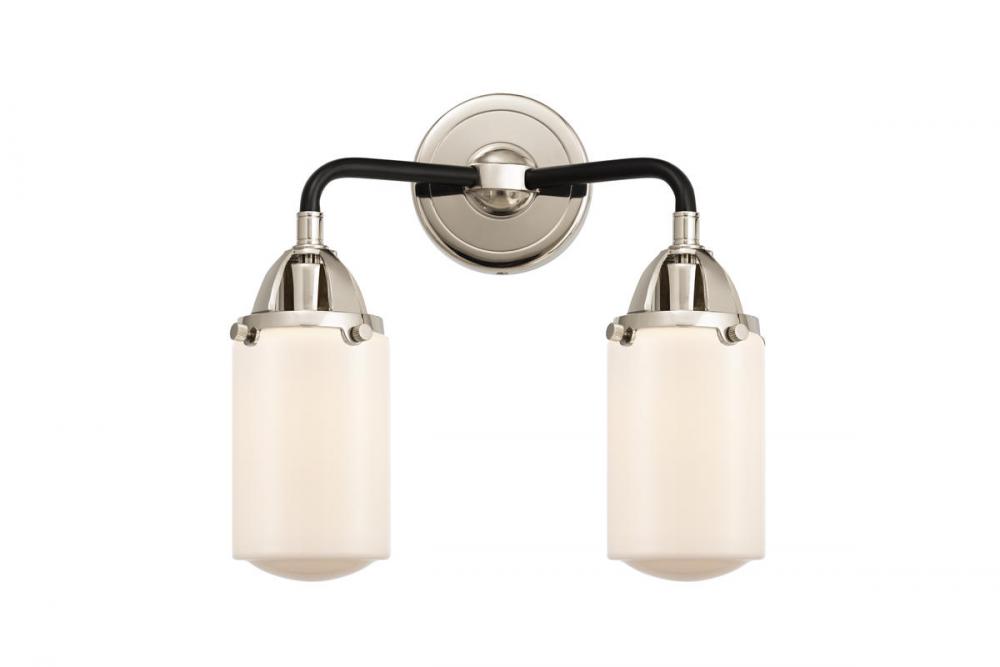 Dover - 2 Light - 13 inch - Black Polished Nickel - Bath Vanity Light