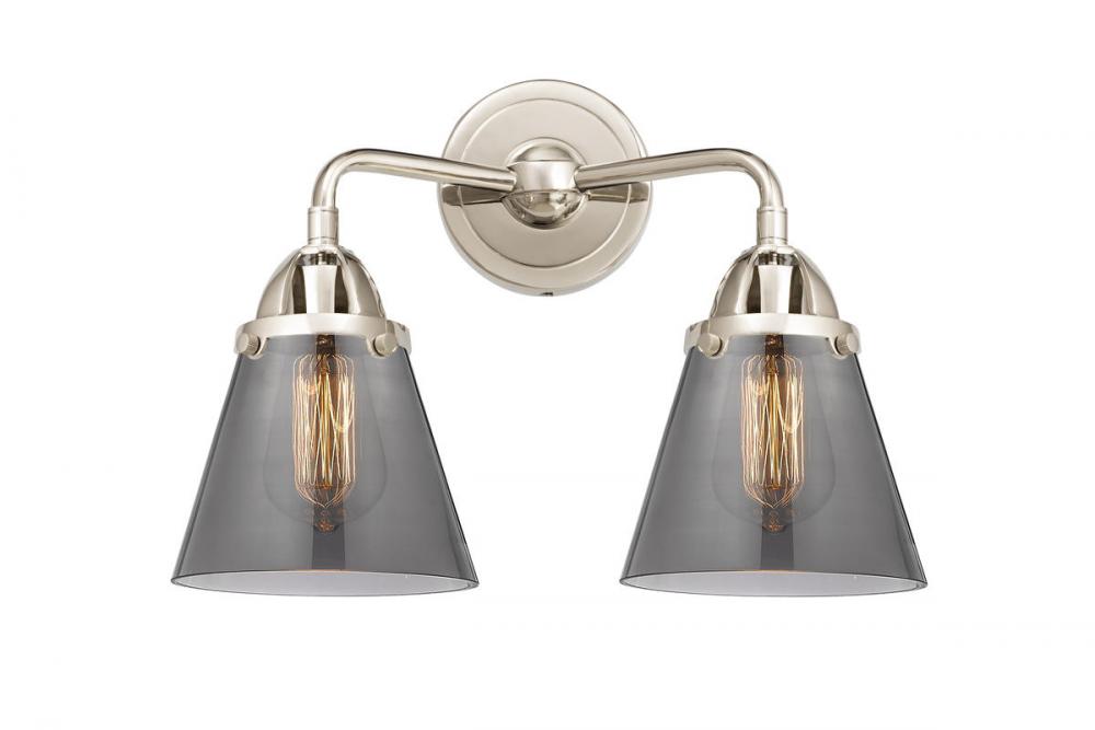 Cone - 2 Light - 14 inch - Polished Nickel - Bath Vanity Light