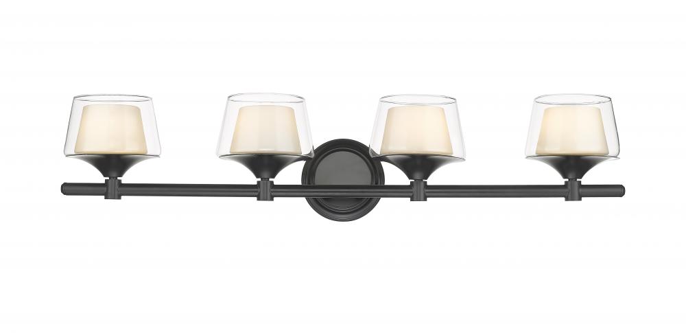 Laguna - 4 Light - 33 inch - Black - Bath Vanity Light