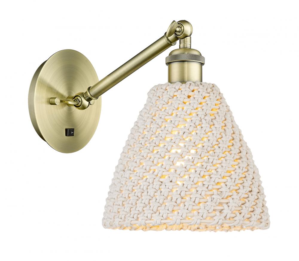 Bristol Natural - 1 Light - 8 inch - Satin Gold - Sconce