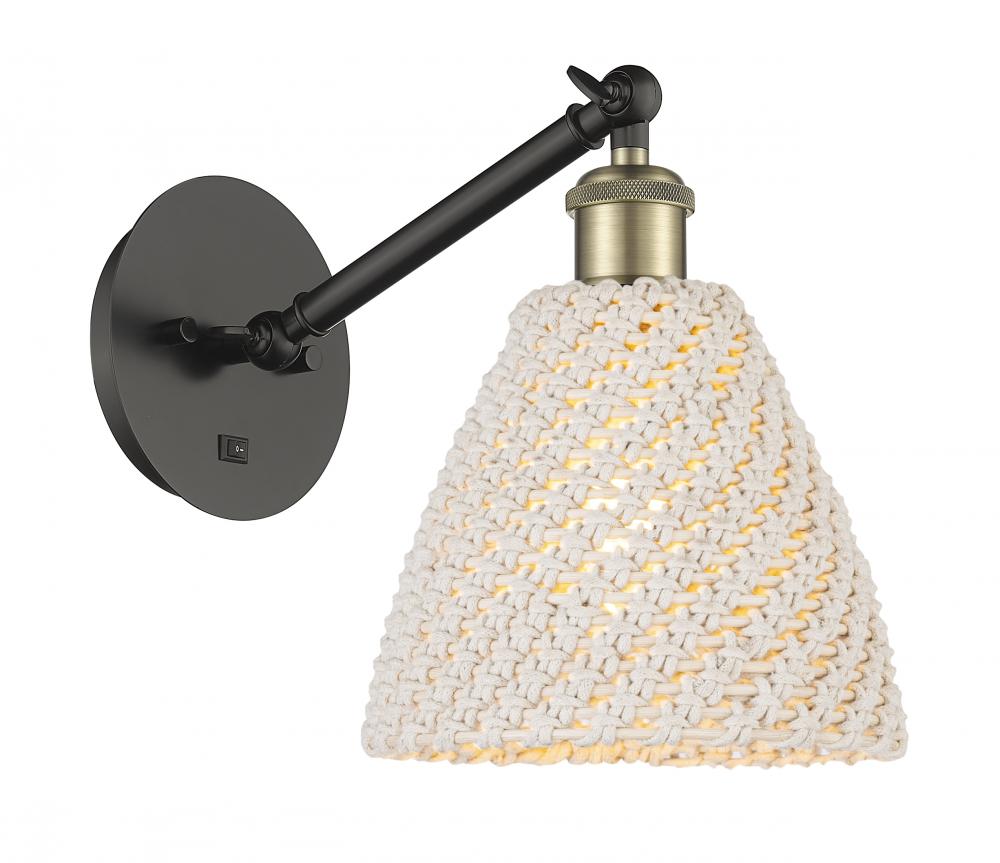 Bristol Natural - 1 Light - 8 inch - Black Antique Brass - Sconce