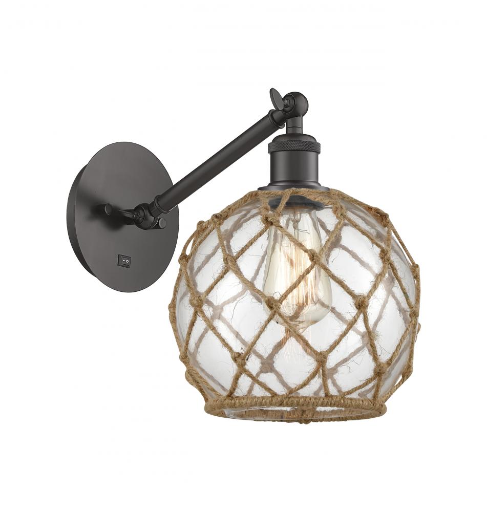 Farmhouse Rope - 1 Light - 8 inch - Oil Rubbed Bronze - Sconce