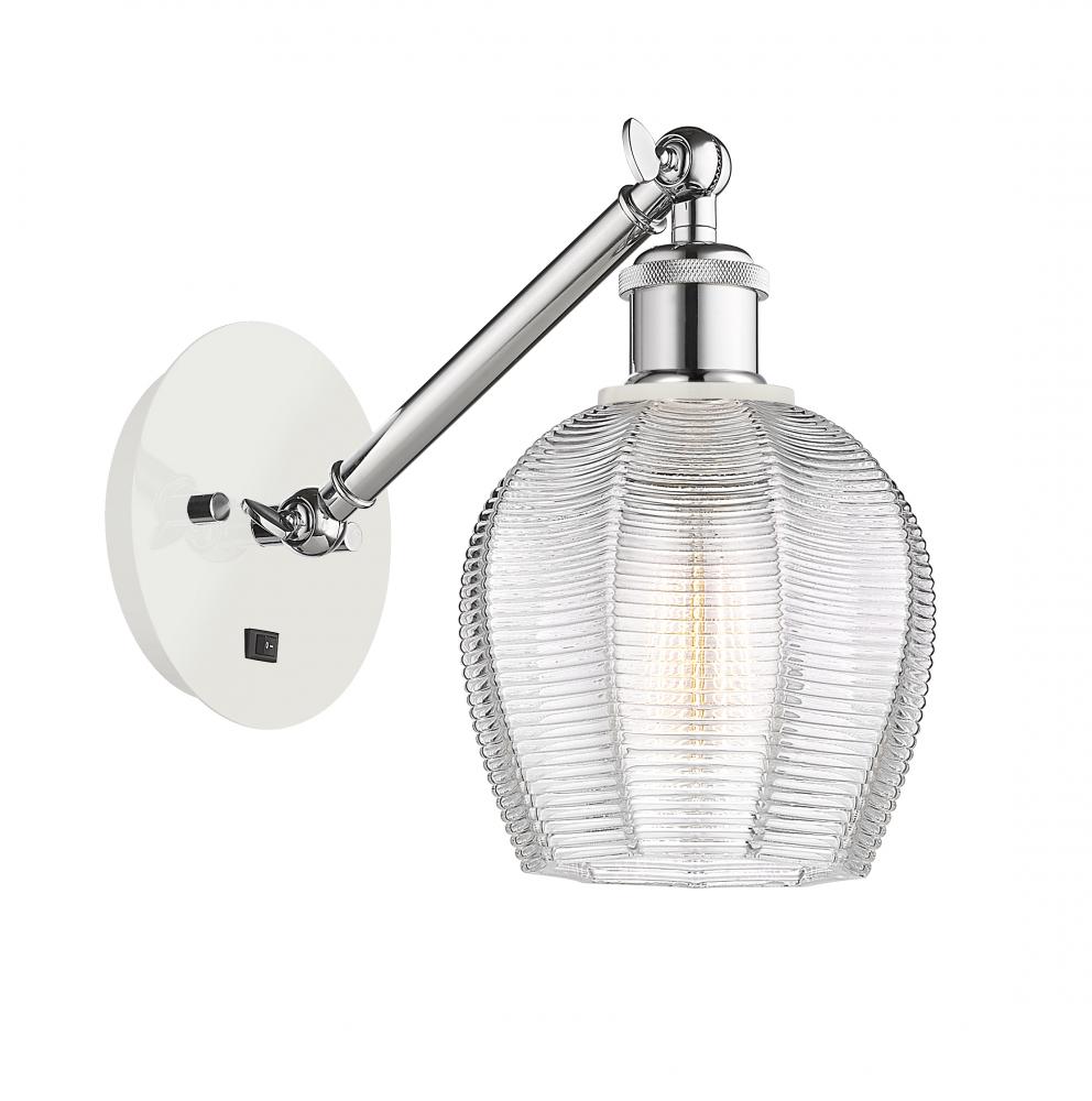 Norfolk - 1 Light - 6 inch - White Polished Chrome - Adjustable Sconce