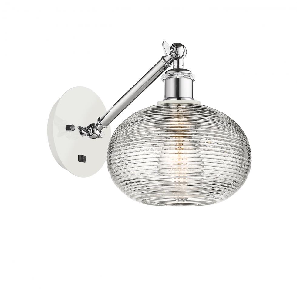Ithaca - 1 Light - 8 inch - White Polished Chrome - Adjustable Sconce