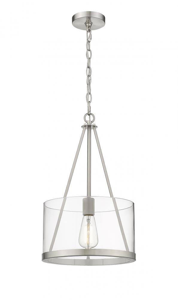 Marissa - 1 Light - 12 inch - Brushed Satin Nickel - Chain Hung - Mini Pendant