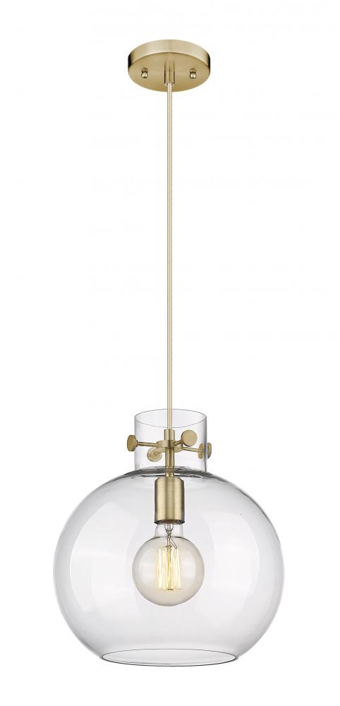 Newton Sphere - 1 Light - 12 inch - Matte Black - Cord hung - Pendant