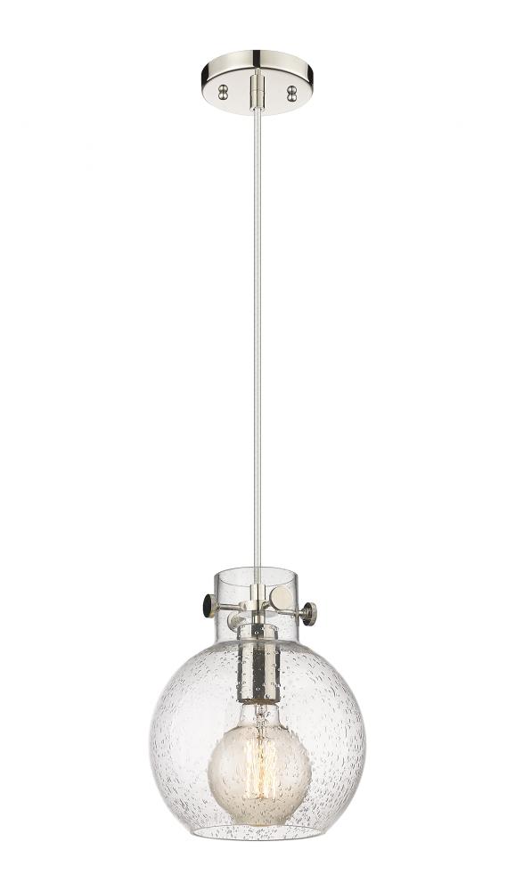 Newton Sphere - 1 Light - 8 inch - Polished Nickel - Cord hung - Mini Pendant