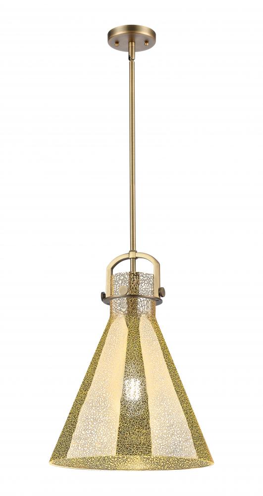 Newton Cone - 1 Light - 14 inch - Brushed Brass - Pendant