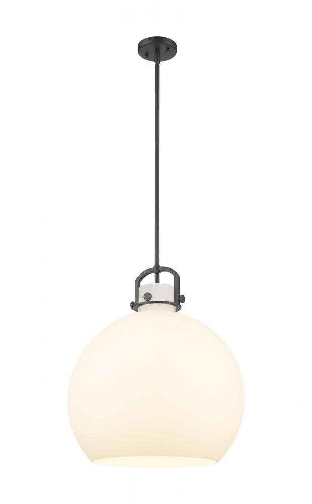 Newton Sphere - 1 Light - 18 inch - Matte Black - Pendant