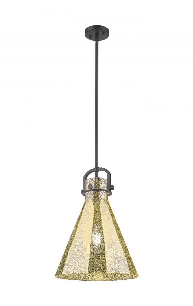 Newton Cone - 1 Light - 14 inch - Matte Black - Pendant