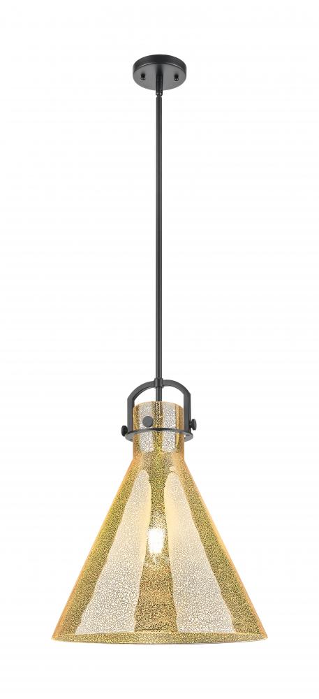 Newton Cone - 1 Light - 16 inch - Matte Black - Pendant