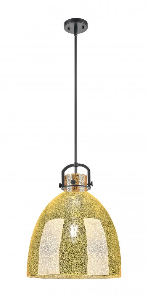 Newton Bell - 1 Light - 16 inch - Matte Black - Pendant