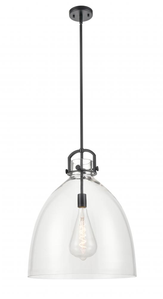 Newton Bell - 1 Light - 18 inch - Matte Black - Pendant