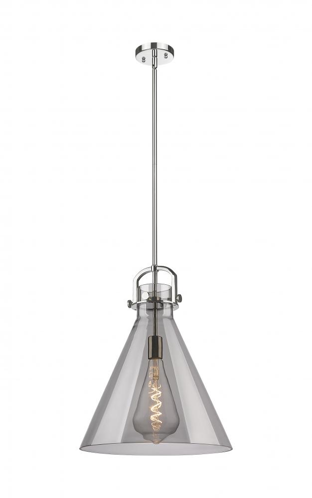 Newton Cone - 1 Light - 16 inch - Polished Nickel - Pendant