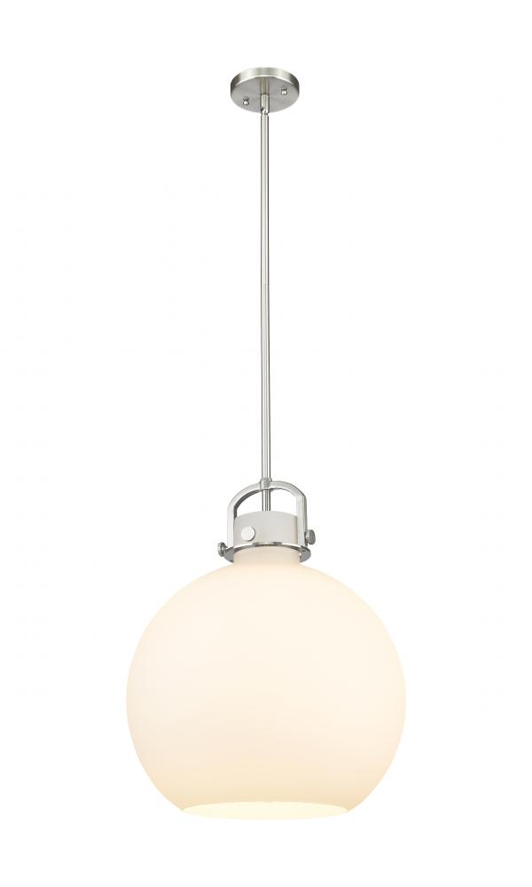 Newton Sphere - 1 Light - 16 inch - Satin Nickel - Pendant