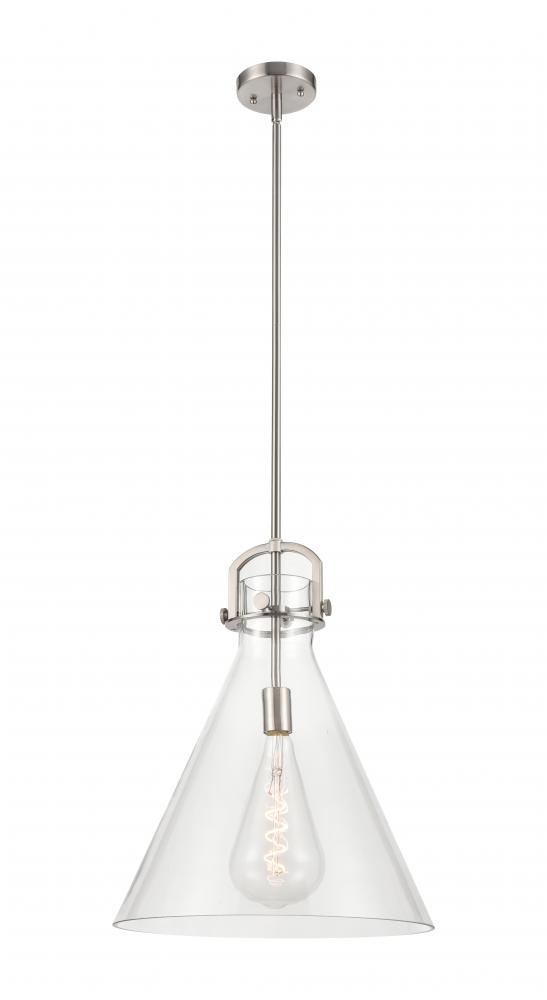 Newton Cone - 1 Light - 16 inch - Satin Nickel - Pendant