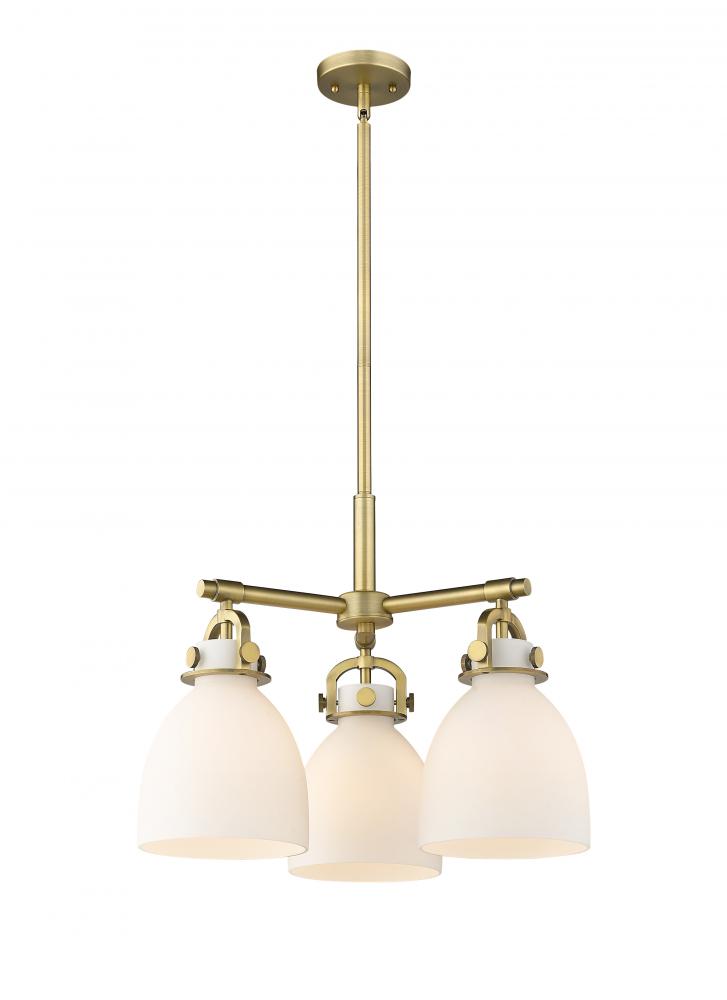 Newton Bell - 3 Light - 21 inch - Brushed Brass - Pendant