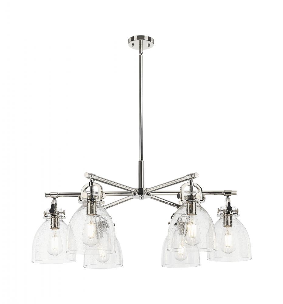 Newton Bell - 6 Light - 26 inch - Polished Nickel - Chandelier