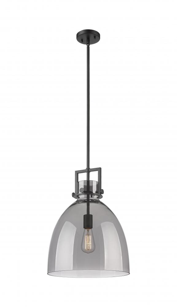 Newton Bell - 1 Light - 14 inch - Matte Black - Pendant