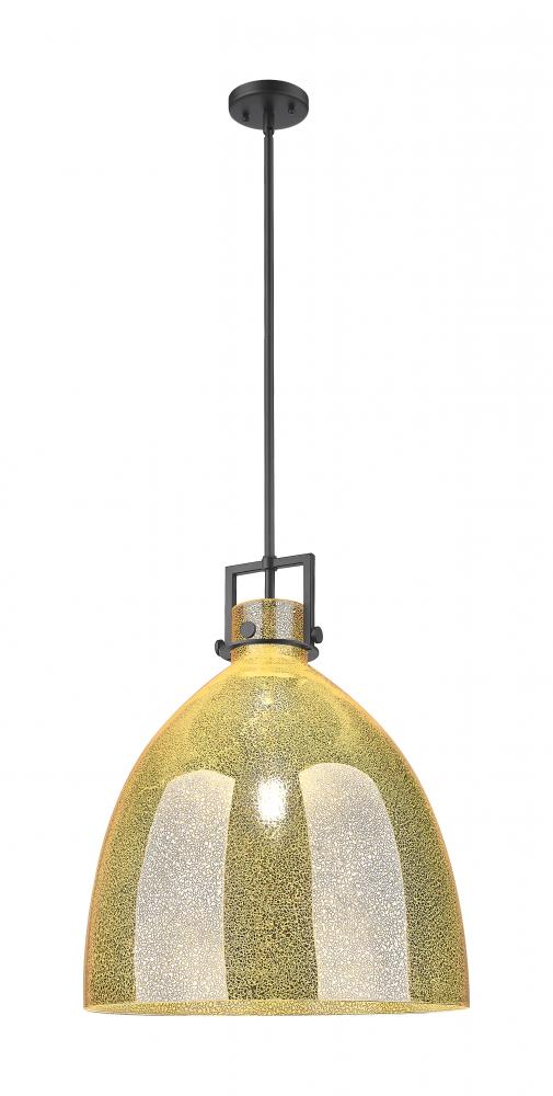 Newton Bell - 1 Light - 18 inch - Matte Black - Pendant