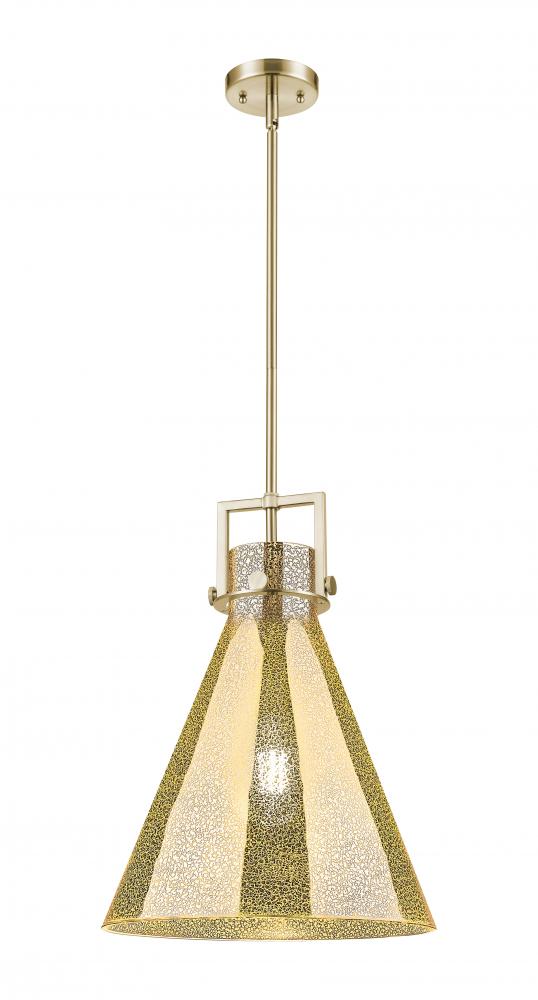 Newton Cone - 1 Light - 14 inch - Champagne Bronze - Stem hung - Pendant