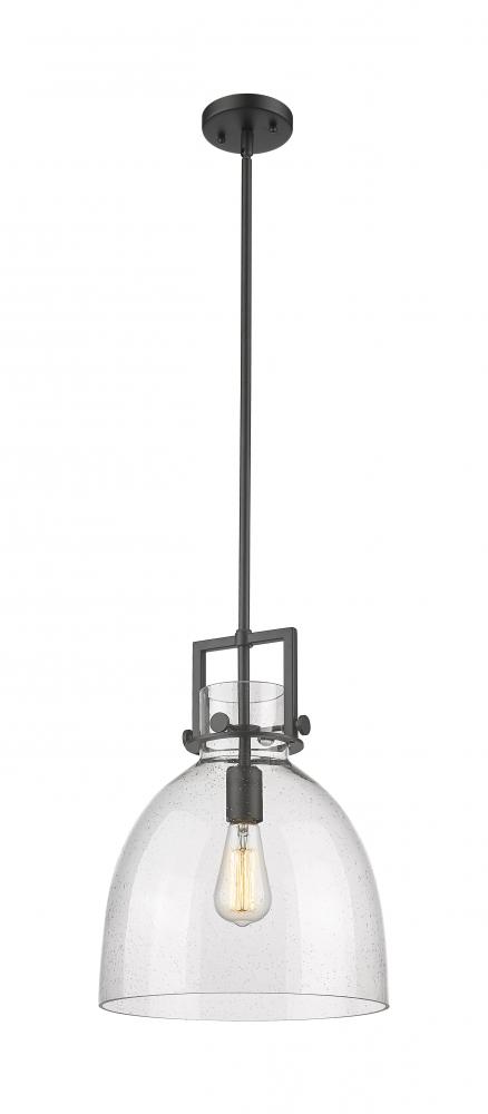 Newton Bell - 1 Light - 12 inch - Matte Black - Mini Pendant
