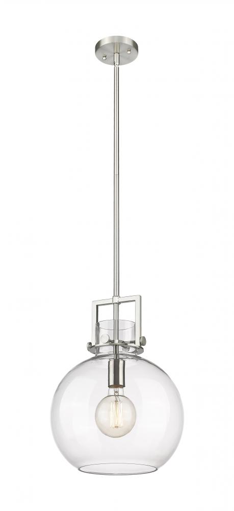 Newton Sphere - 1 Light - 12 inch - Satin Nickel - Mini Pendant