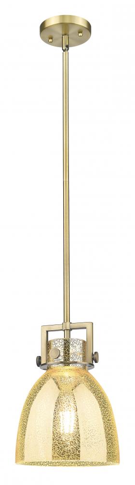 Newton Bell - 1 Light - 8 inch - Brushed Brass - Mini Pendant