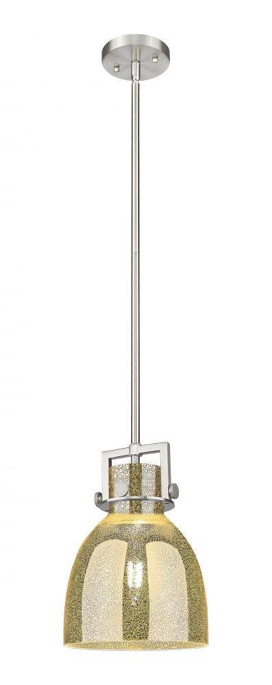 Newton Bell - 1 Light - 8 inch - Satin Nickel - Mini Pendant
