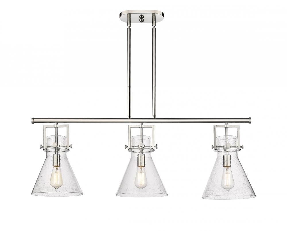 Newton Cone - 3 Light - 42 inch - Polished Nickel - Island Light