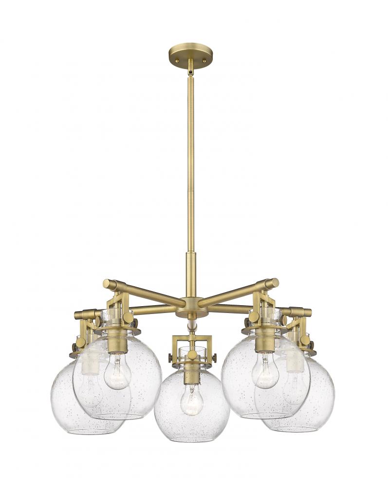 Newton Sphere - 5 Light - 26 inch - Brushed Brass - Chandelier
