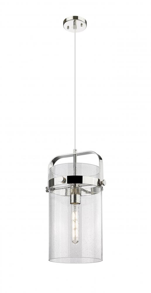 Pilaster - 1 Light - 8 inch Glass - Polished Nickel - Pendant