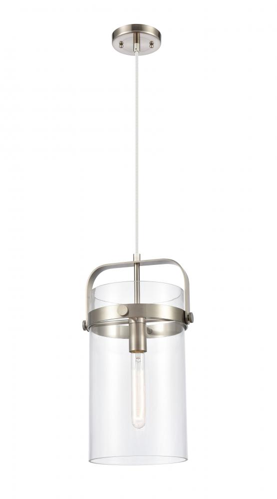 Pilaster - 1 Light - 8 inch Glass - Satin Nickel - Pendant