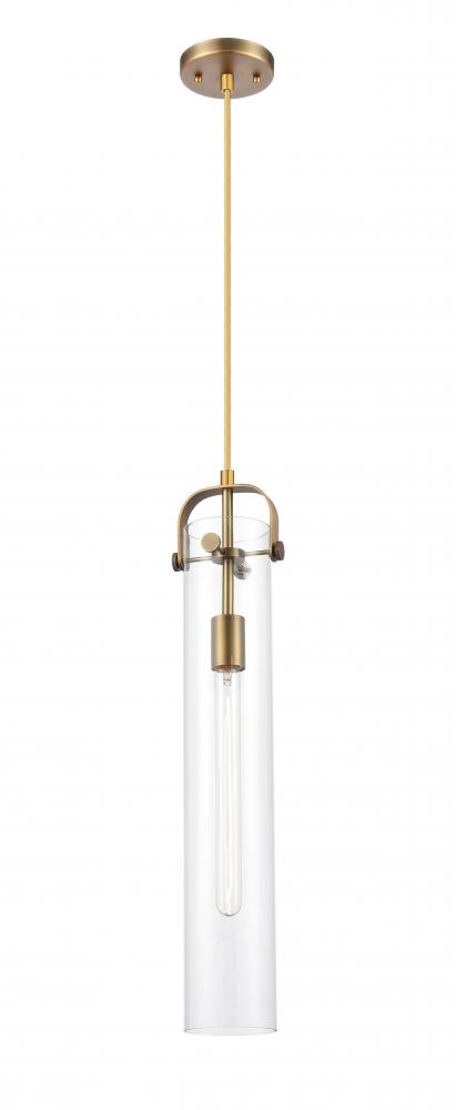 Pilaster - 1 Light - 4 inch Glass - Brushed Brass - Pendant