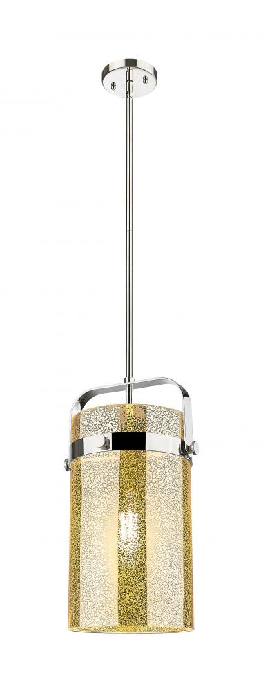 Pilaster - 1 Light - 8 inch Glass - Polished Nickel - Pendant