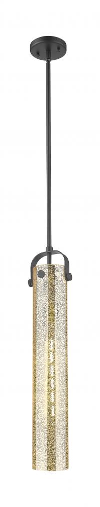 Pilaster - 1 Light - 4 inch Glass - Matte Black - Pendant