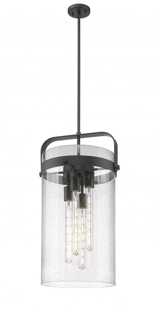 Pilaster - 4 Light - 12 inch - Matte Black - Pendant