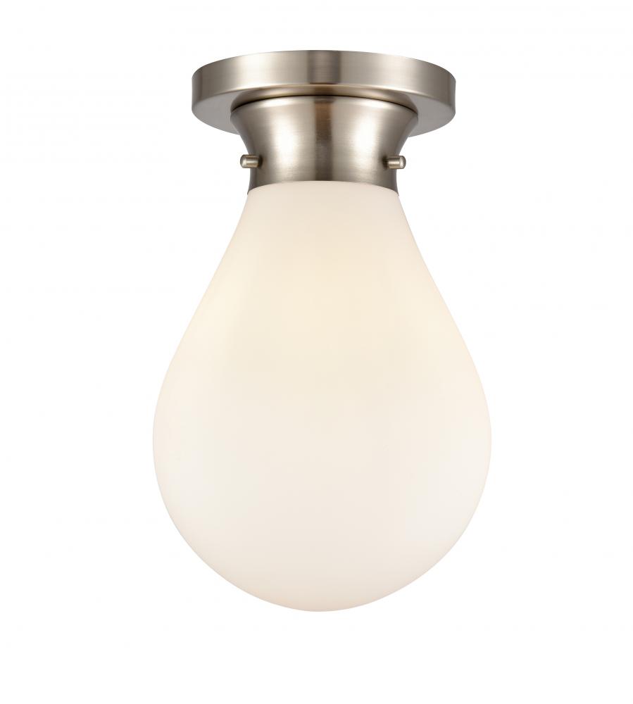 Genesis - 1 Light - 8 inch - Satin Nickel - Flush Mount