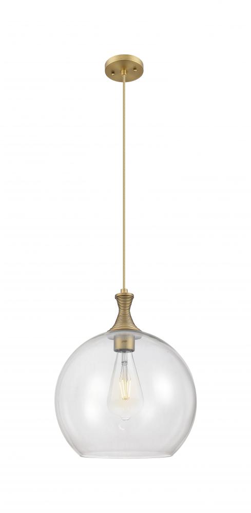 Astor - 1 Light - 14 inch - Brushed Brass - Cord hung - Pendant