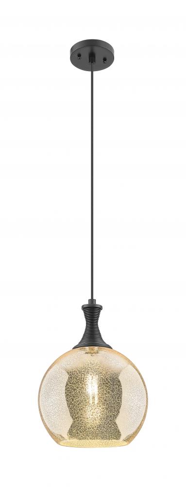 Astor - 1 Light - 10 inch - Matte Black - Cord hung - Mini Pendant
