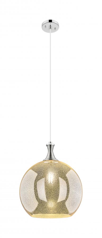 Astor - 1 Light - 14 inch - Polished Nickel - Cord hung - Pendant