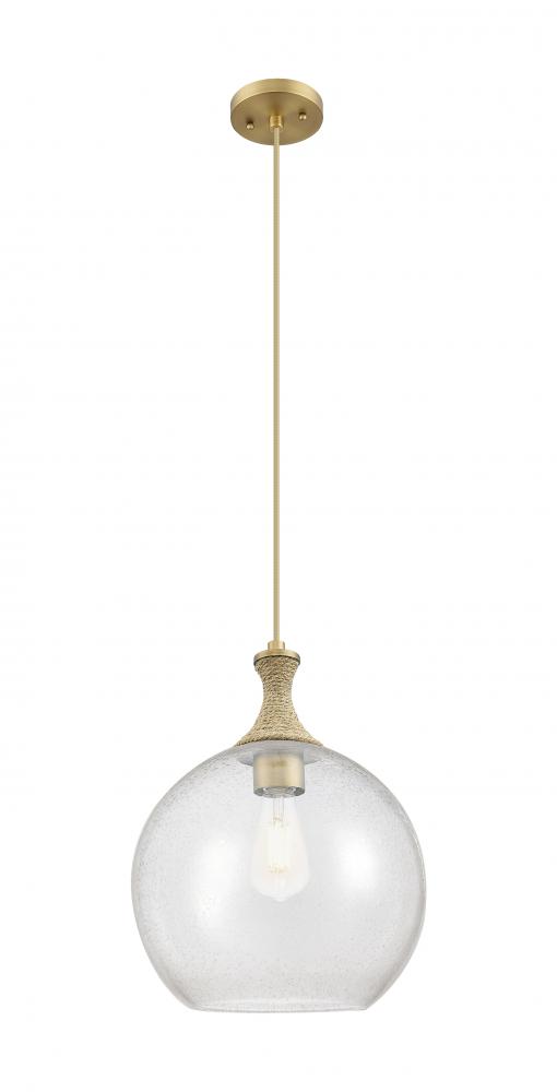 Astor - 1 Light - 12 inch - Brushed Brass - Cord hung - Mini Pendant